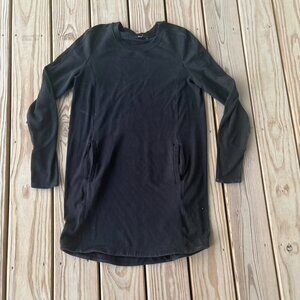 Athleta Black Sweatshirt Dress Size Medium Pockets